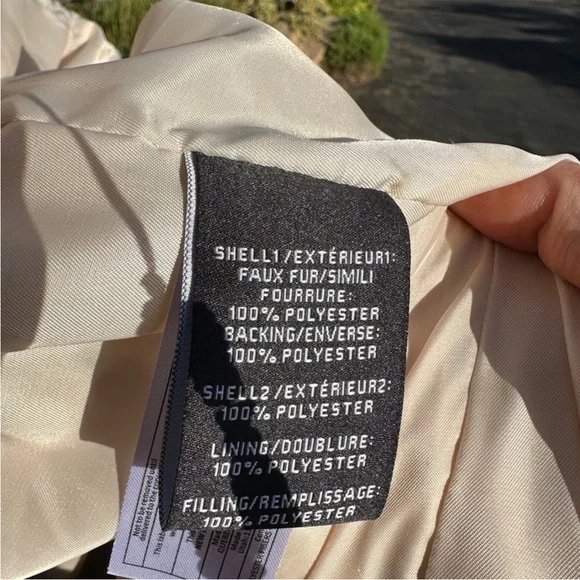 7 For All Mankind Cream and Tan Teddy Jacket - Picture 3 of 5